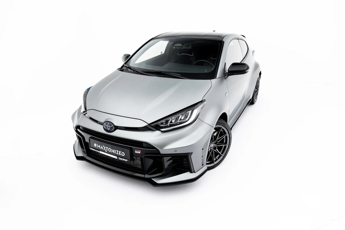 Nærbilde av 10 mm ABS-kant på frontsplitter til GR Yaris Mk4 Facelift