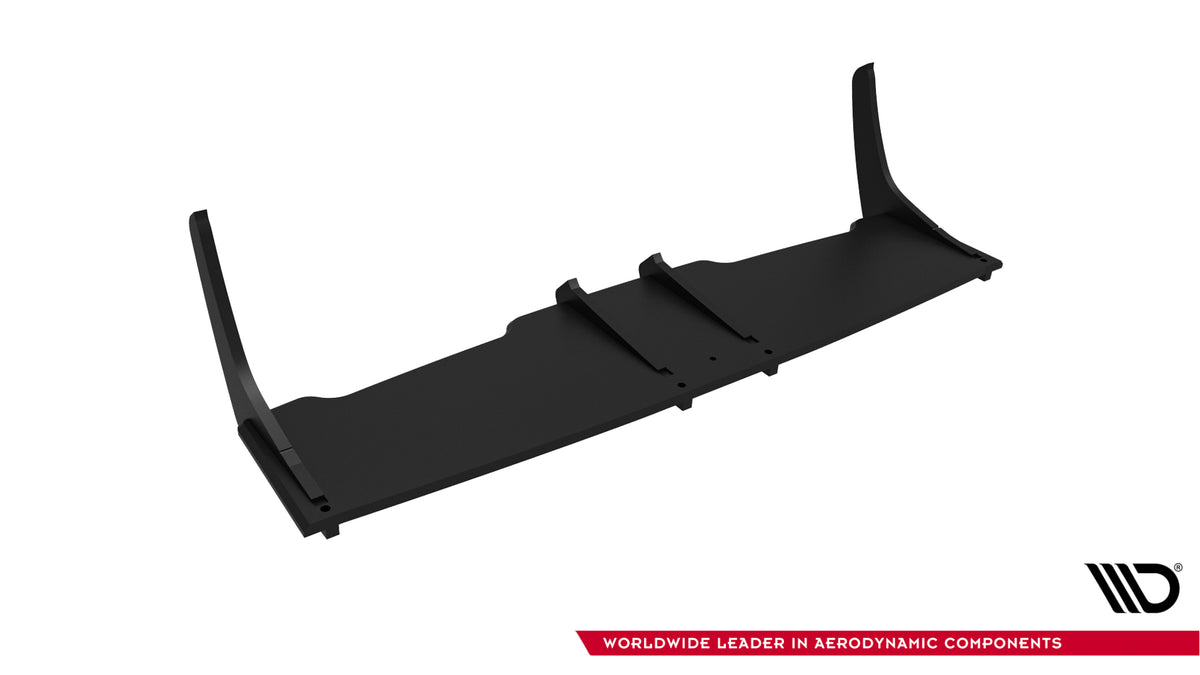 Diffuser Abarth 500 Mk1 sett underfra med synlig monteringspunkter