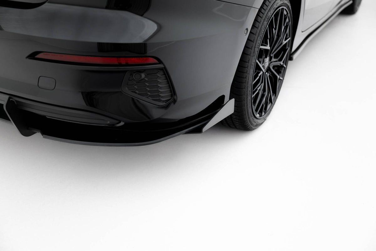 Nærbilde av V1-diffuser med integrerte flaps designet for Audi A3 8Y Sedan