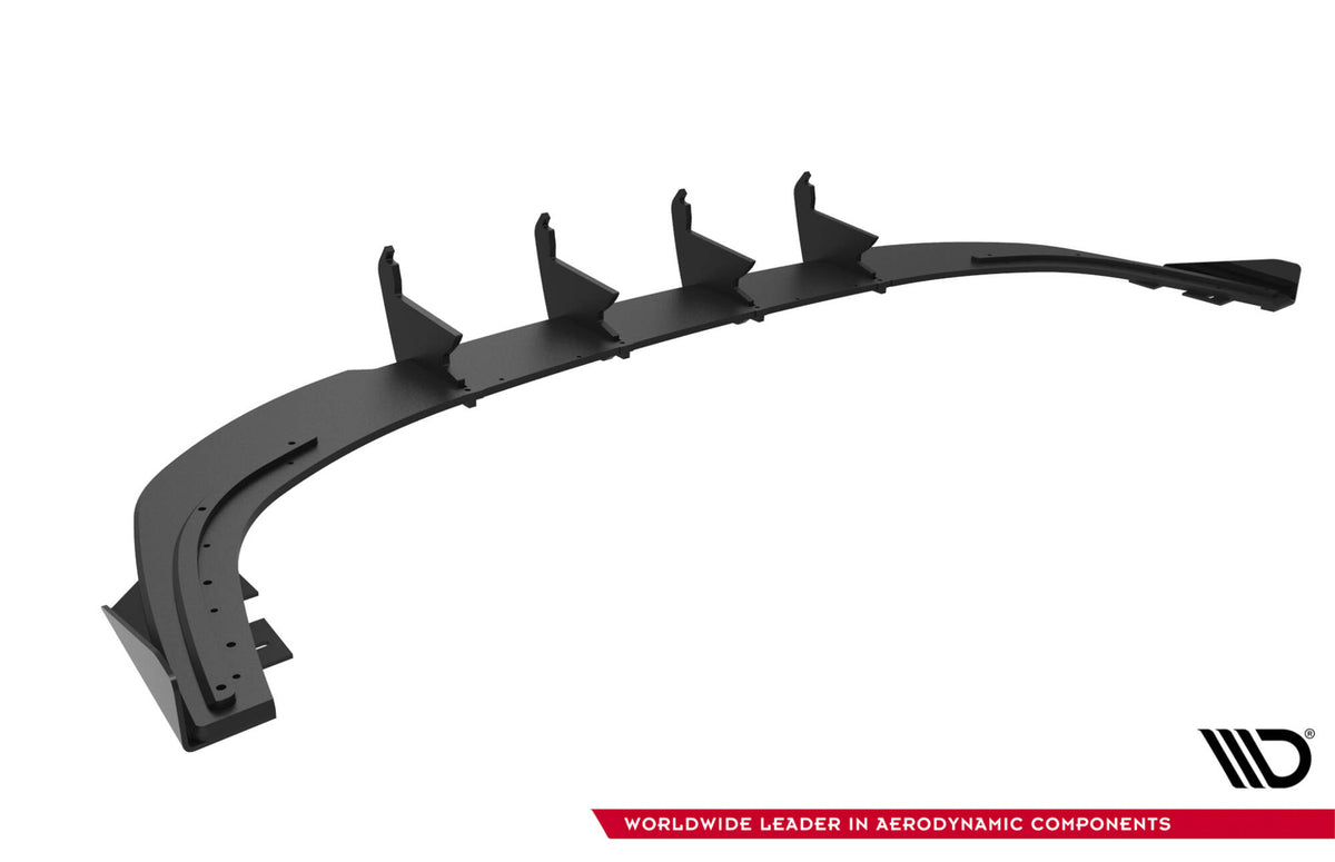 Detaljbilde av aerodynamiske flaps på V1-diffuser kompatibel med Audi A3 8Y Sedan