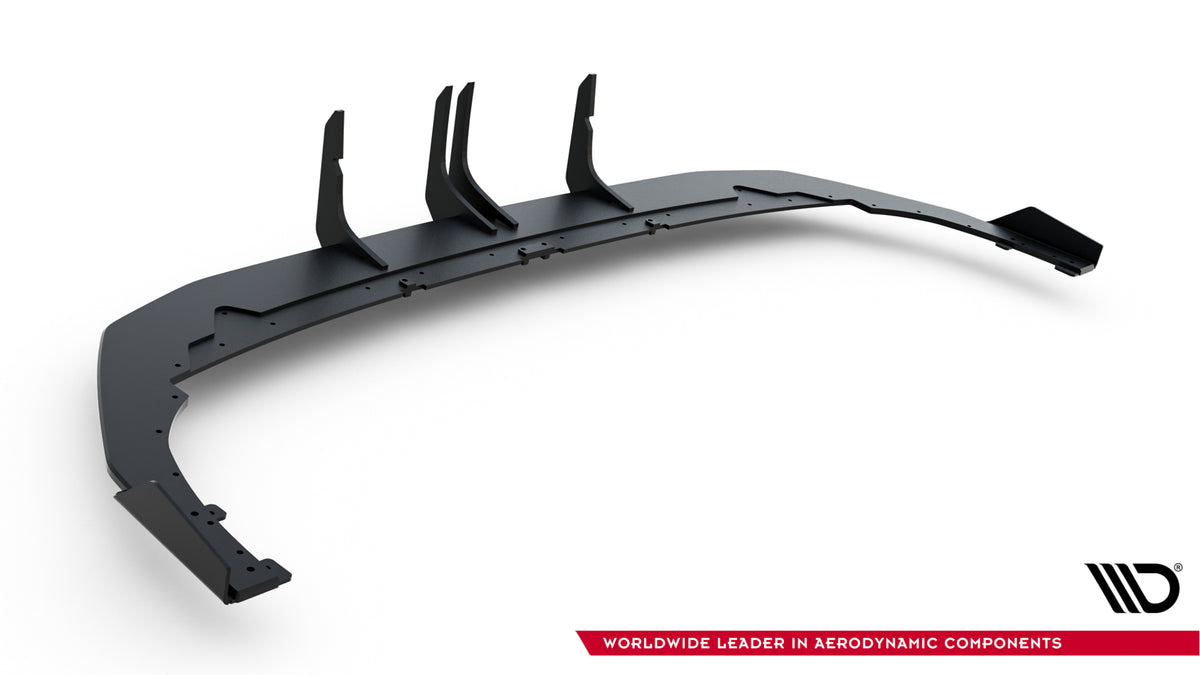 Bakfra visning av Audi RS3 Sedan 8Y Facelift med V1 diffuser og flaps for forbedret aerodynamikk