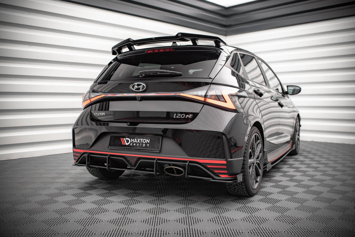 Street Pro bakdiffusor for Hyundai i20 N Mk3 sett bakfra i blank svart finish