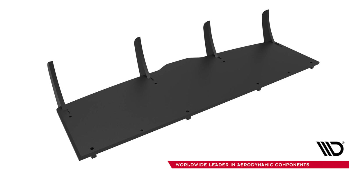 Hekk-diffusor til Hyundai i30 N Fastback Mk3 vist fra venstre side i matt svart