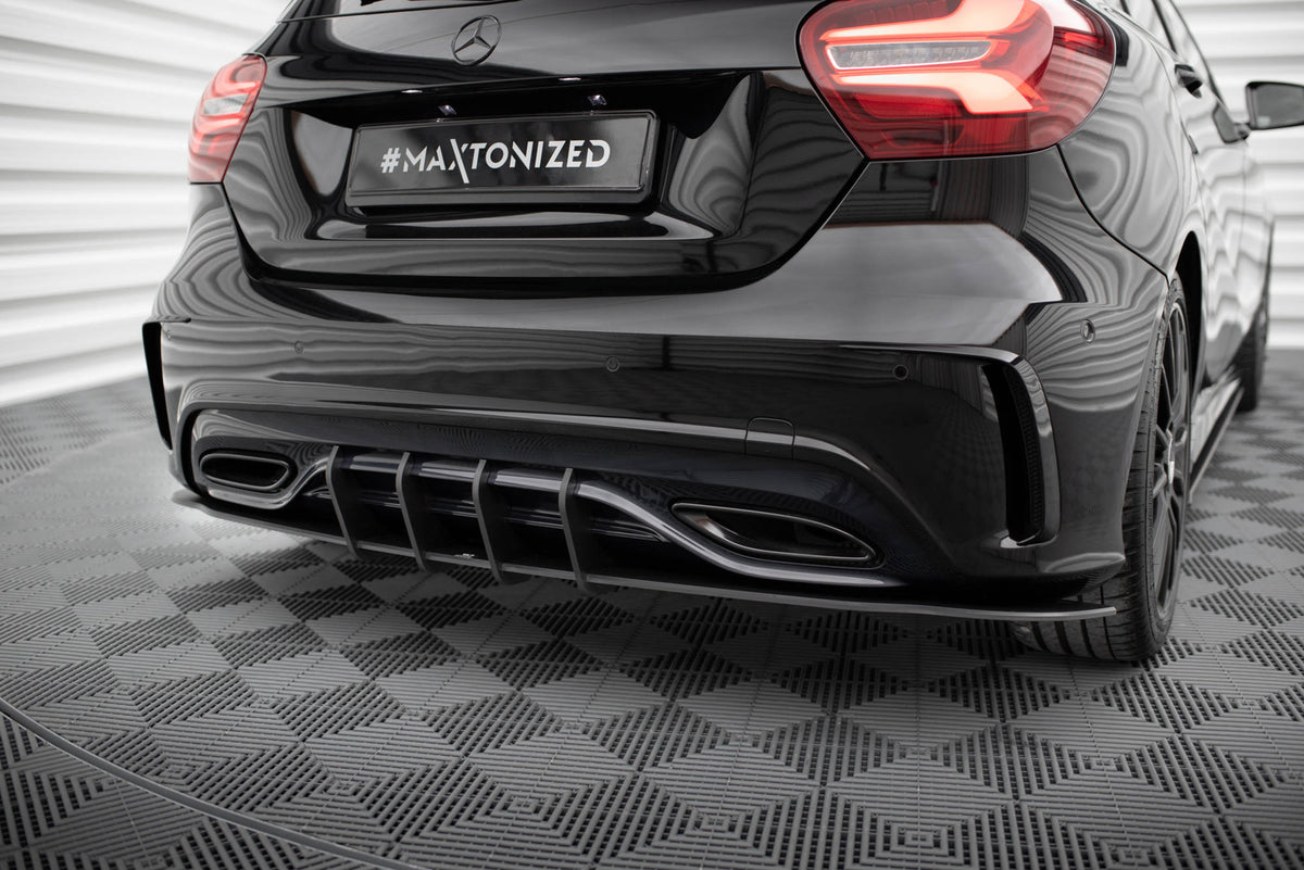Bakre diffuser Street Pro montert på Mercedes A-Klasse W176 Facelift AMG-Line