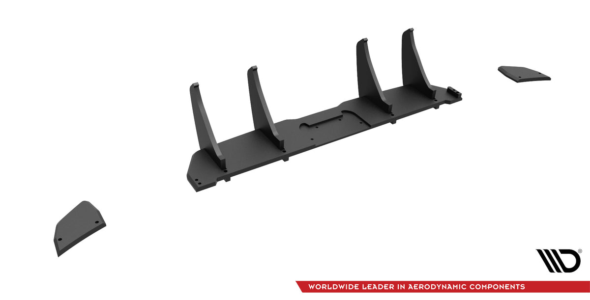 Bakdiffusor i 10 mm ABS-plast til Nissan 370Z, produktbilde ovenfra