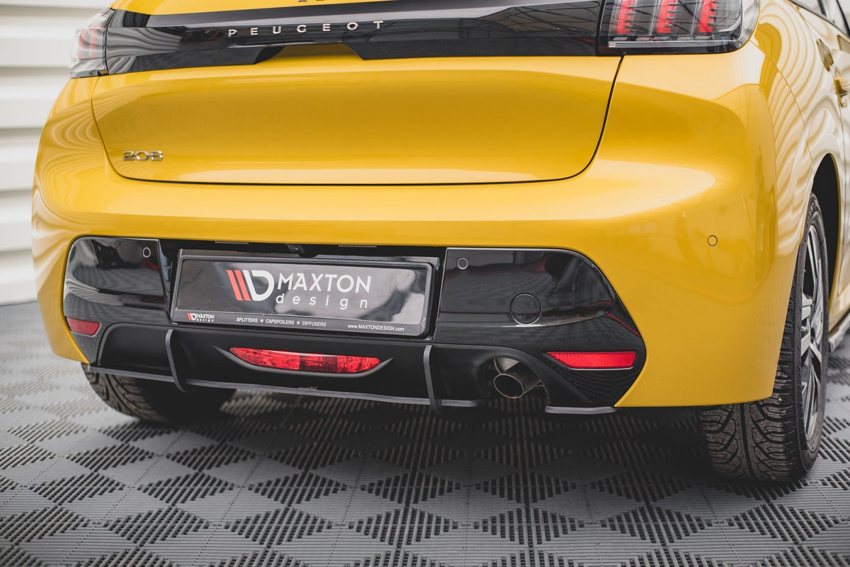 Street Pro bakre diffuser til Peugeot 208 Mk2 i matt sort ABS-plast