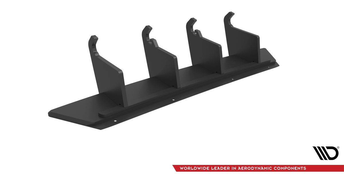 Diffuser til Seat Ibiza Standard Mk5 vist ovenfra med monteringsutstyr