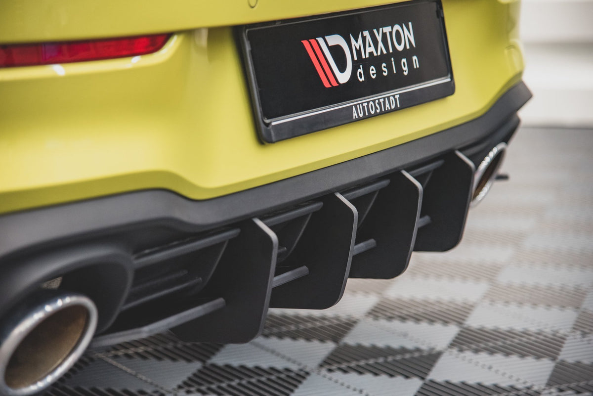 Nærbilde av 10 mm ABS-diffuser til Golf GTI Clubsport Mk8
