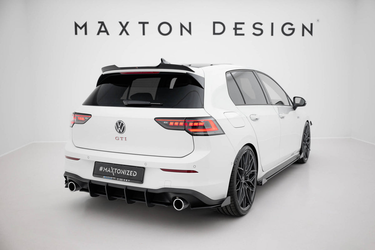 Street Pro bakre diffuser til Volkswagen Golf GTI Mk8 i matt sort ABS-plast