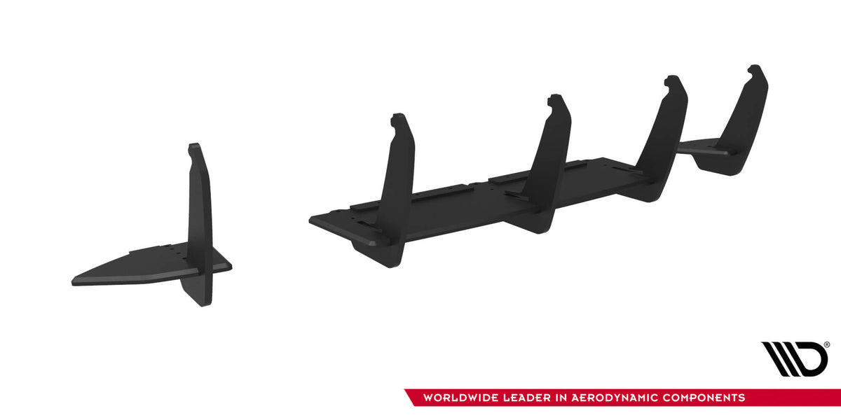 Bakdiffuser V.2 for Ford Focus RS MK3 US-Spec sett ovenfra mot støtfanger