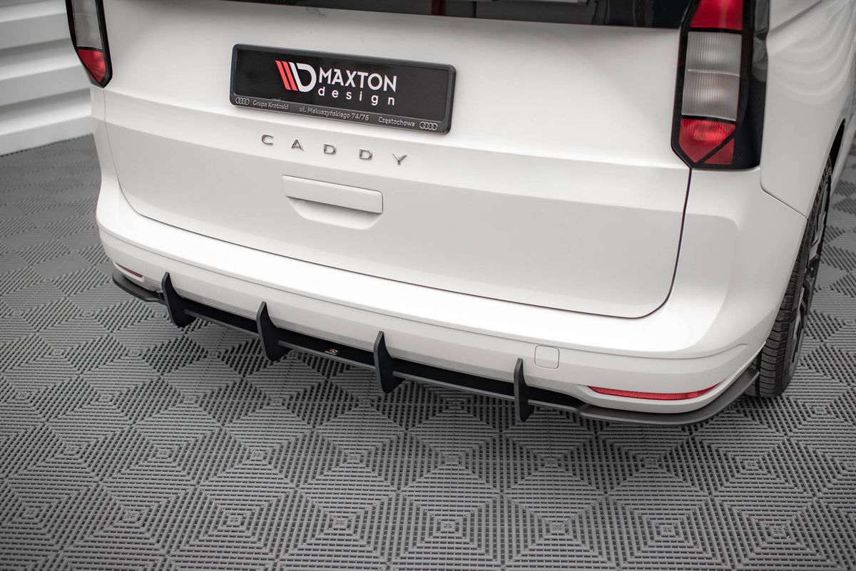 M-Maxton diffuser til VW Caddy Mk5 – hovedbilde med frontal visning av produktet i matt sort finish
