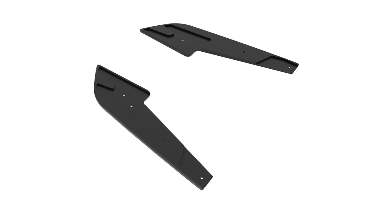 10 mm tykk ABS-sidesplitter bak til Audi S5 Coupe F5 i matt overflate