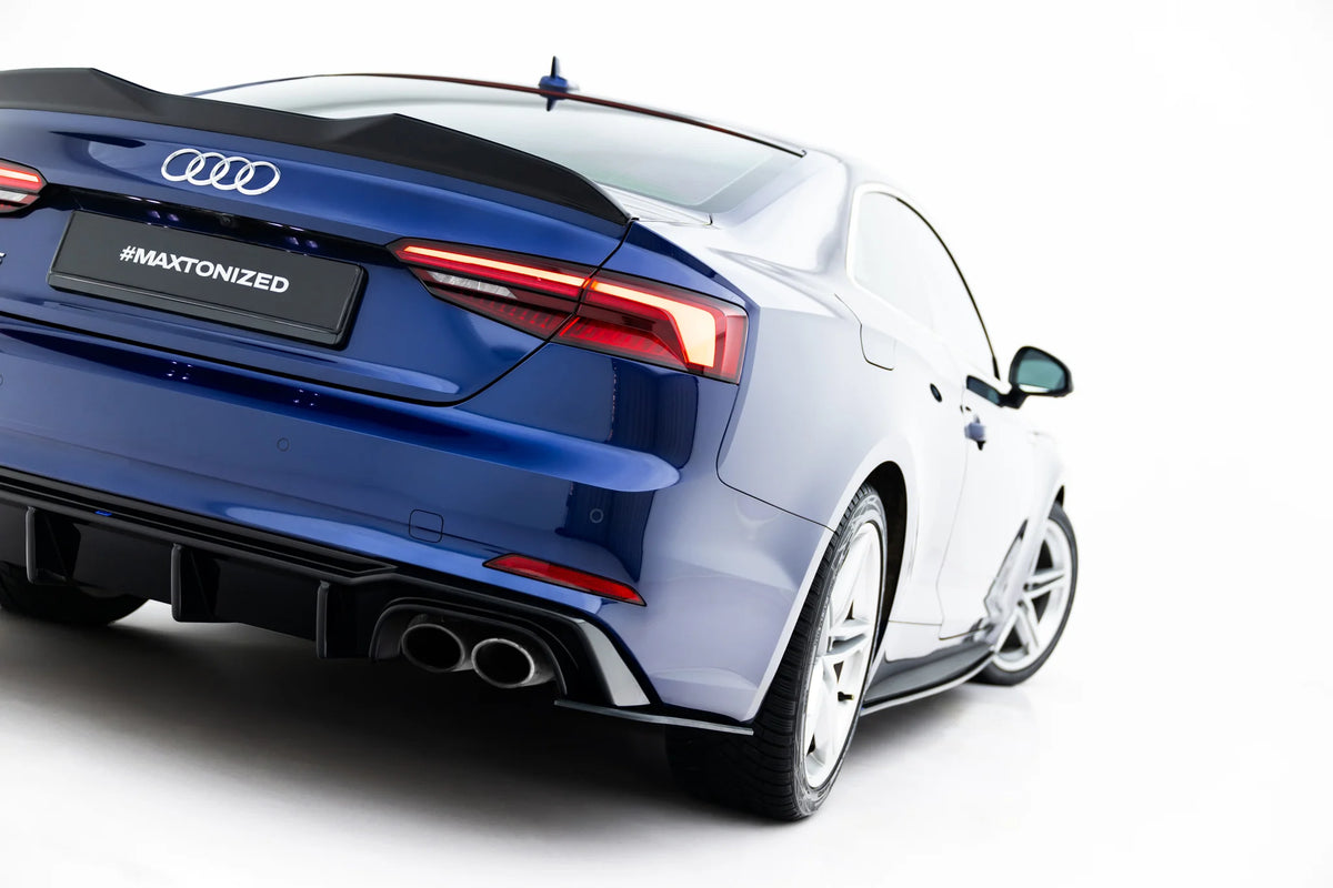 Sidesplittere Bak til Audi S5 Coupe F5 i matt sort ABS-plast