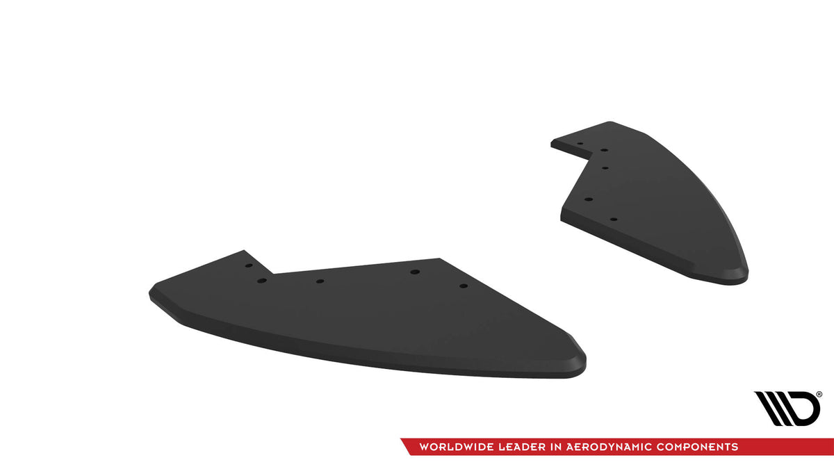 Sideflaps bak for Audi TT S 8S Facelift vist ovenfra med kantfinish