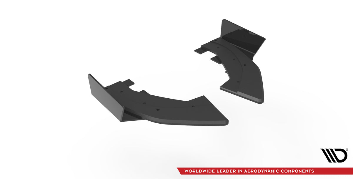 Aerodynamiske sideflaps bak på Audi RS3 Sportback 8Y gir bedre veigrepsfølelse og racing-look