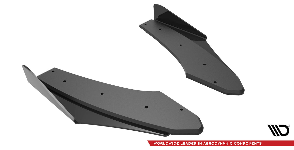 Audi S3 8Y sedan med monterte bakre sideflaps – gratis frakt på aerodynamisk oppgradering