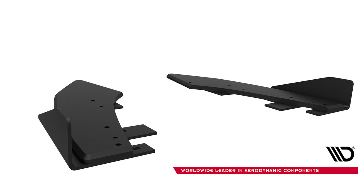 Par med sorte sideflaps bak til Audi S3 Sedan 8Y Facelift V1 vist før montering med gratis frakt