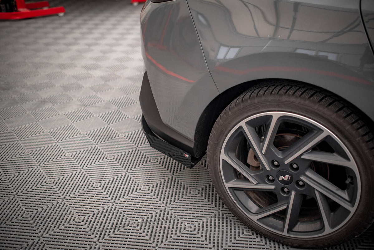 Street Pro Bakre Sidesplittere + Flaps Hyundai I30 Fastback N-Line MK3 Facelift - HYI303FNLINEFBCNC-RS1B+RSF1G