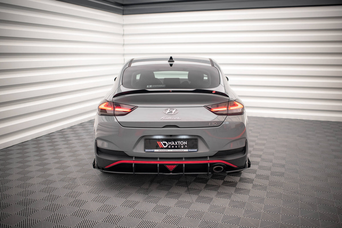 Street Pro Bakre Sidesplittere + Flaps Hyundai I30 Fastback N-Line MK3 Facelift - HYI303FNLINEFBCNC-RS1B+RSF1G