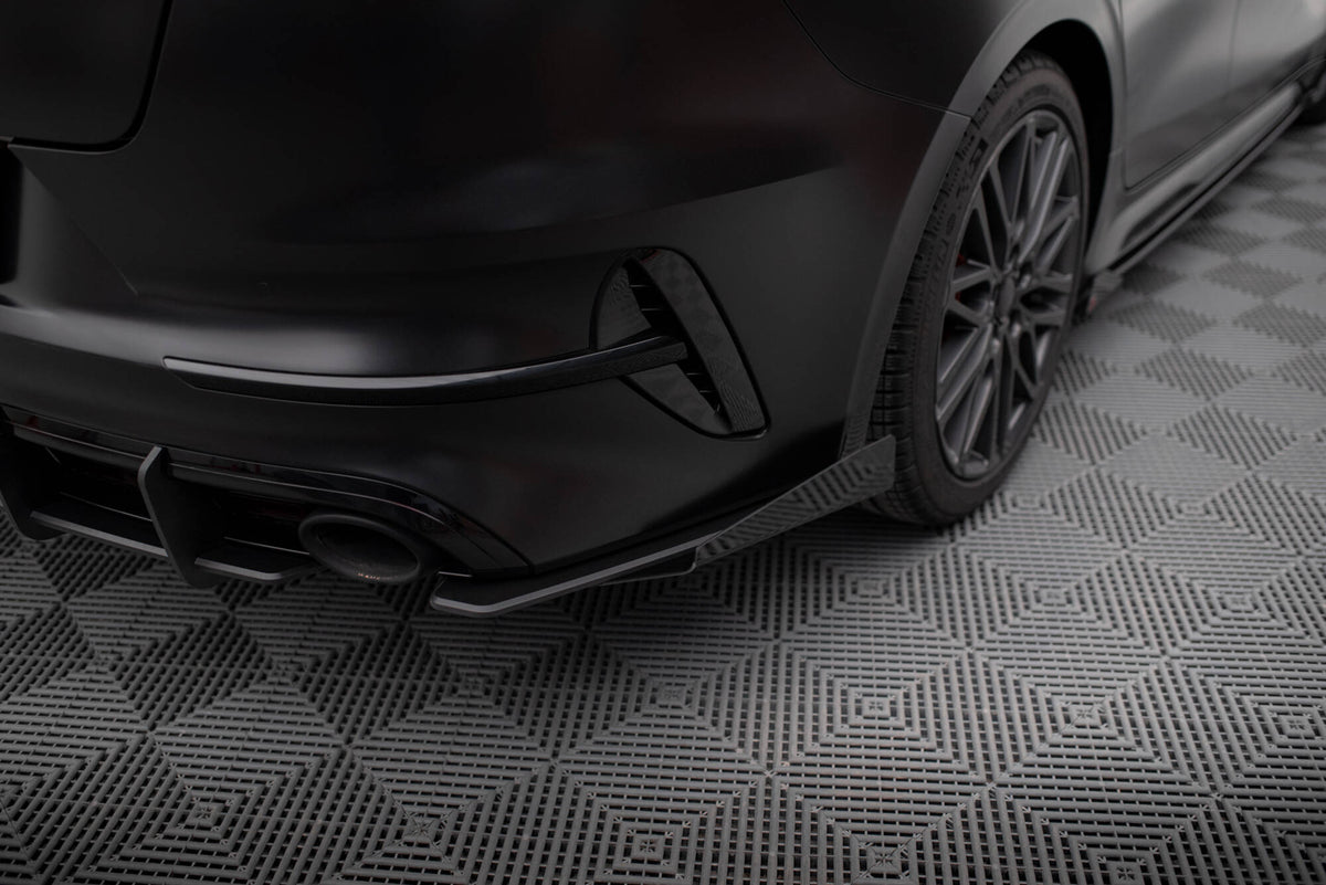 Bakre sidesplittere Street Pro til Kia Proceed GT Facelift i matt svart sett ovenfra