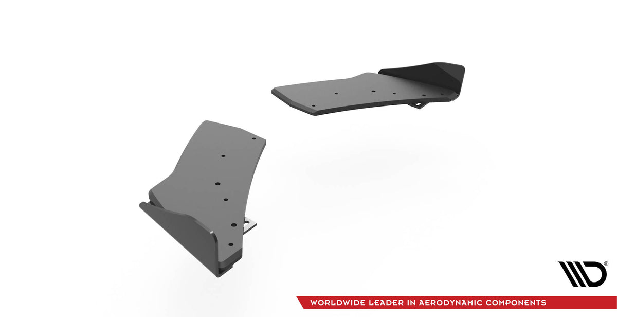 Bakre sideflaps til VW Golf R MK7 sett ovenfra med synlig kantfinish