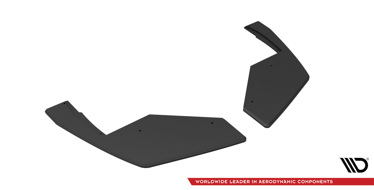 Par med bakre sideflaps til Nissan 370Z Nismo Facelift vist med monteringsutstyr