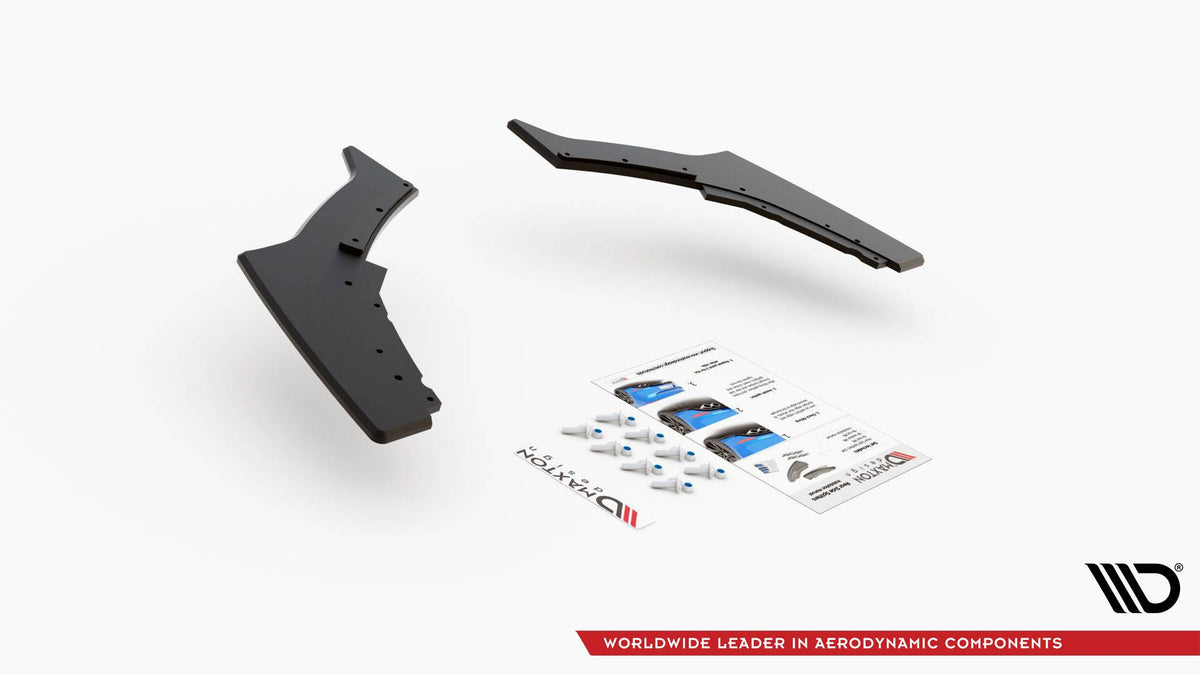Sideflaps bak BMW 1 F20 M140I Facelift V.3 sett bakfra som fremhever sportlig hekk-design