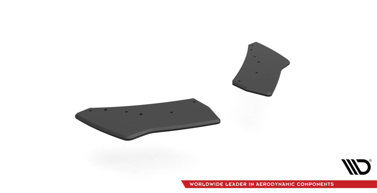 Nærbilde av Street Pro sideflaps i 10 mm ABS-plast for Golf R Mk7