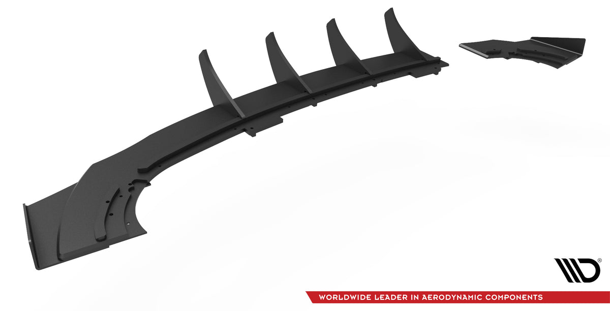 Street Pro Diffuser med Flaps Opel Astra GTC OPC-Line J - OPASJGTCOPCLINECNC-RS1B+RSF1G