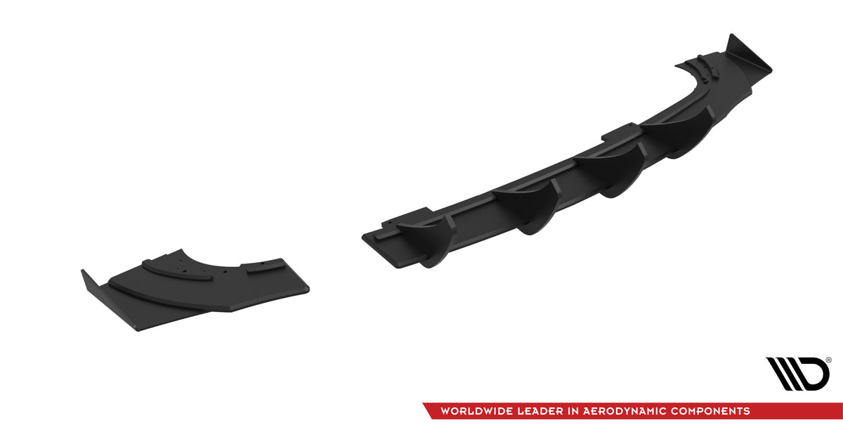 Street Pro Diffuser med Flaps Opel Astra GTC OPC-Line J - OPASJGTCOPCLINECNC-RS1B+RSF1G