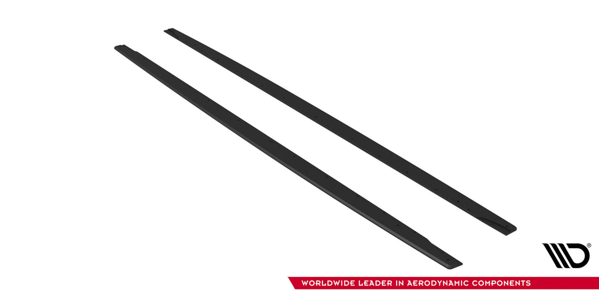 Sideskjørt i 10 mm ABS-plast for Audi RS5 F5, produktbilde ovenfra