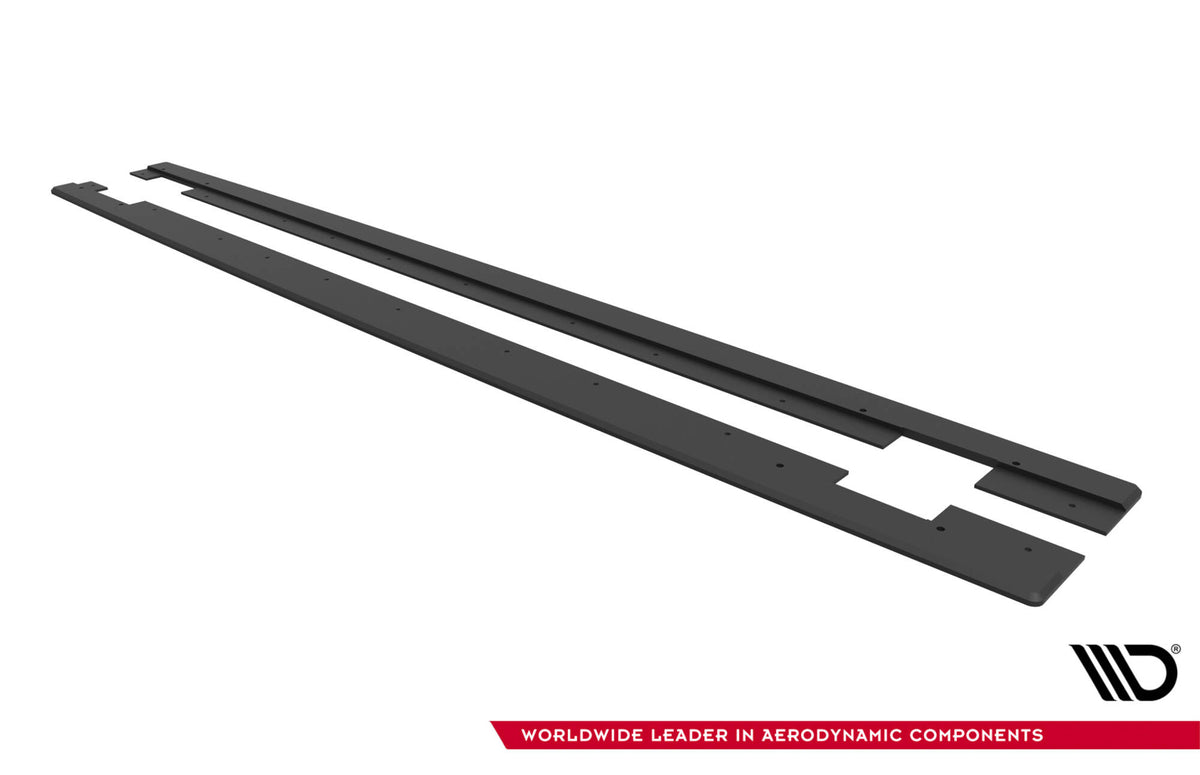 Maxton Design sideskjørt diffusorer for Audi TT 8J vist som par, venstre og høyre side