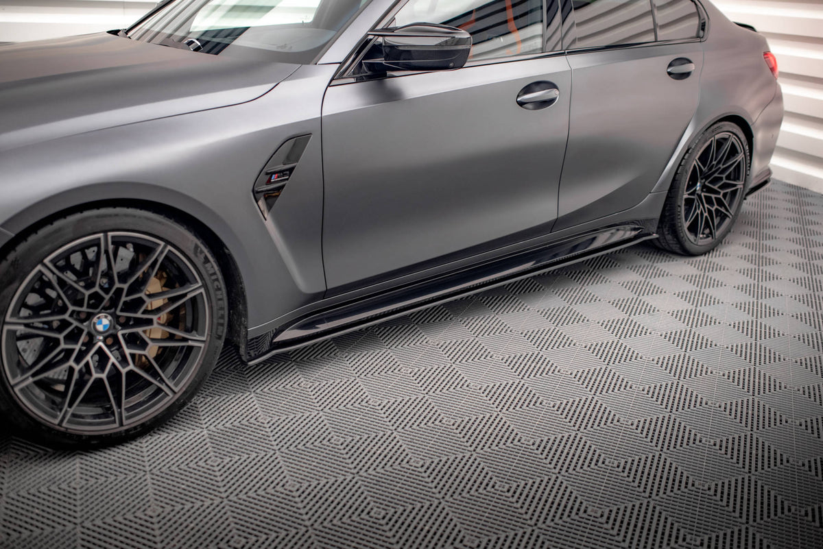 Street Pro sideskjørt-diffusorer til BMW M3 G80 sett fra siden