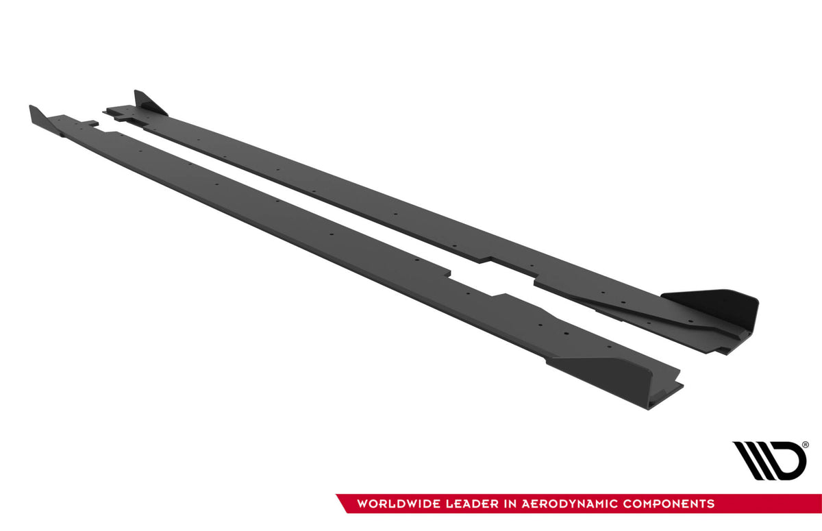 Street Pro Sideskjørt Diffuser med Flaps Audi A5 Sportback F5 Facelift - AUA52FSBCNC-SD1B+SF1G