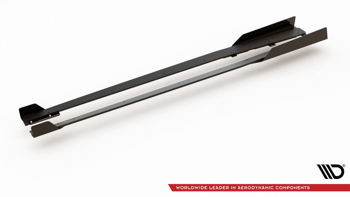 Street Pro Sideskjørt med Flaps Audi RS3 8V Sportback - AURS38VCNC-SD2B+SRF1G