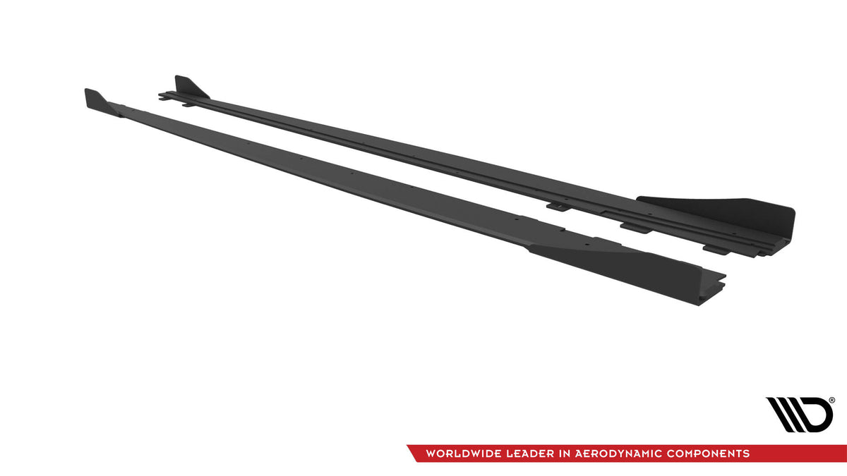 Street Pro sideskjørt for Audi A3 S-Line 8V med monteringsutstyr og beskyttelsesfolie