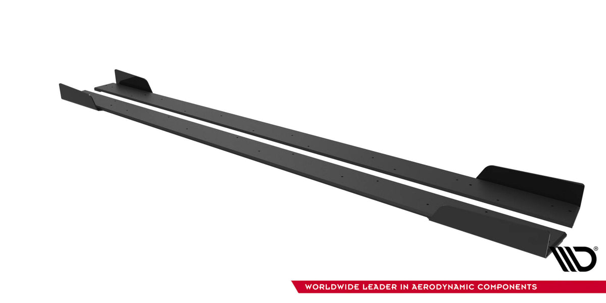 Komplett sett med sideskjørt diffusorer og monteringsutstyr for Lancer Evo X