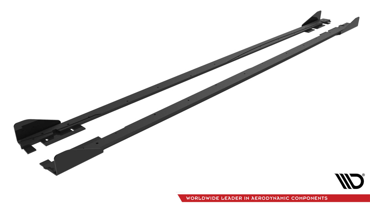 Street Pro Sideskjørt Diffusorer + Flaps VW Jetta GLI Mk7 - VWJE7GLICNC-SD1B+SF1G
