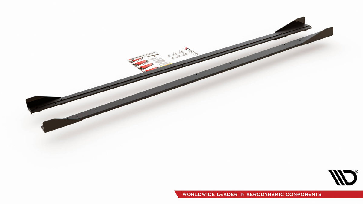 Street Pro sideskjørt og flaps for Polo GTI Mk6, produktbilde ovenfra