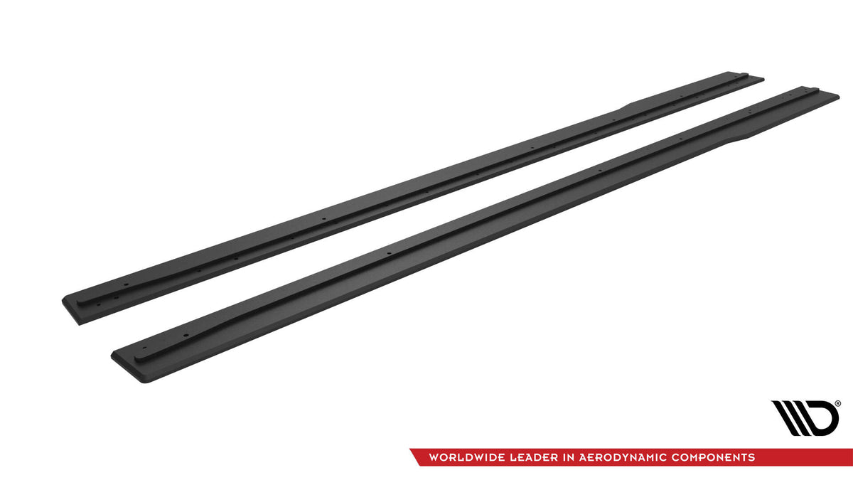 Street Pro sideskjørt til Ford Mustang GT med synlig kantfinish ovenfra