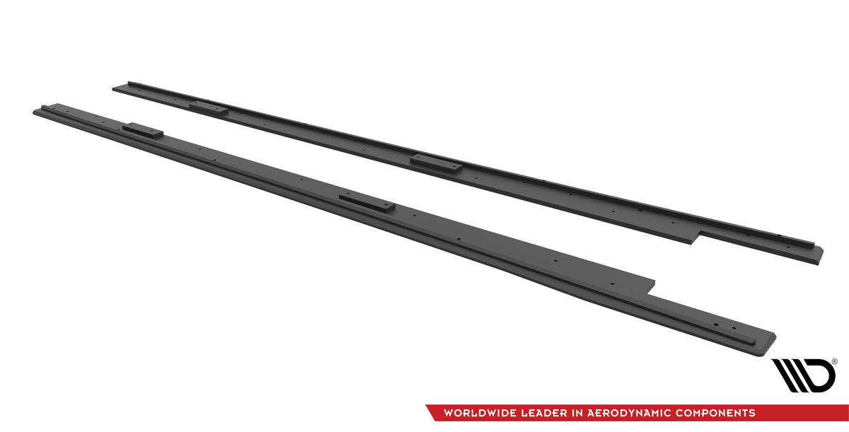 Maxton Design Street Pro sideskjørt for Mazda 3 MPS, vist med monteringsutstyr