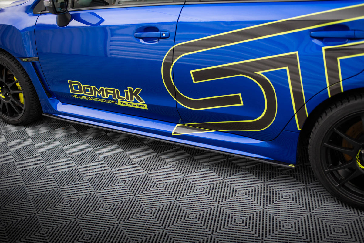 Sideskjørt diffusorer til WRX STI Mk1 vist ovenfra med monteringssett