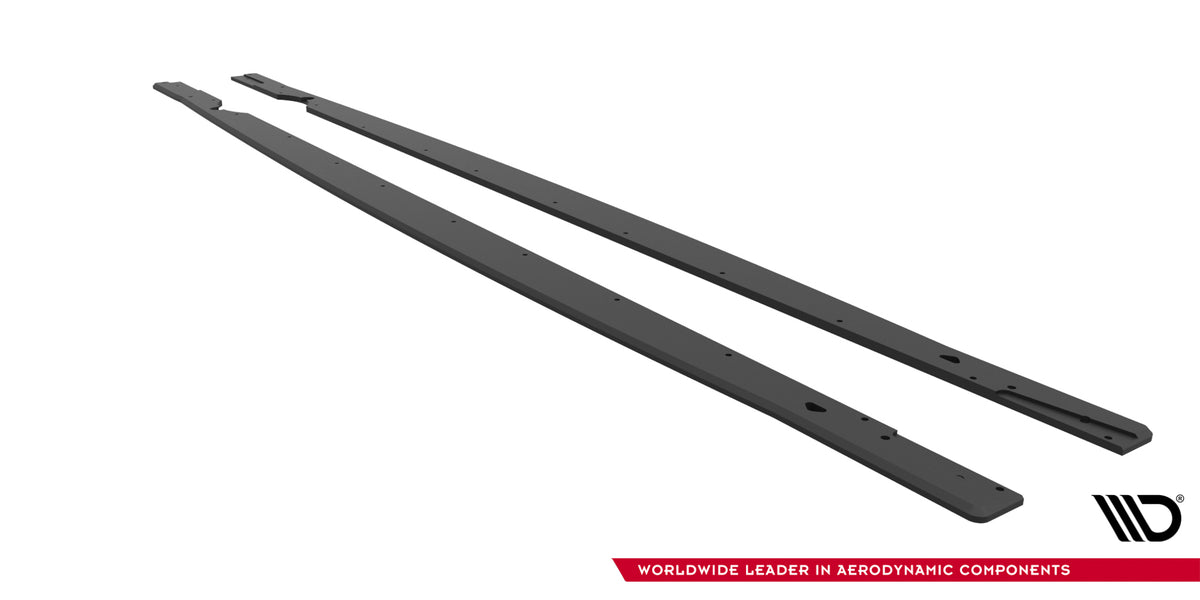 Sideskjørt diffuser i 10 mm ABS til Volkswagen Golf R Mk8 Facelift