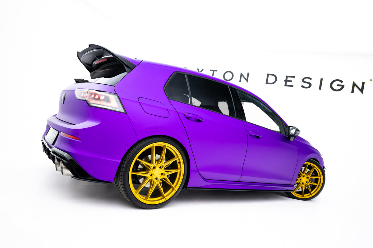 Sideskjørt diffusers til Volkswagen Golf R Mk8 Facelift i matt sort ABS