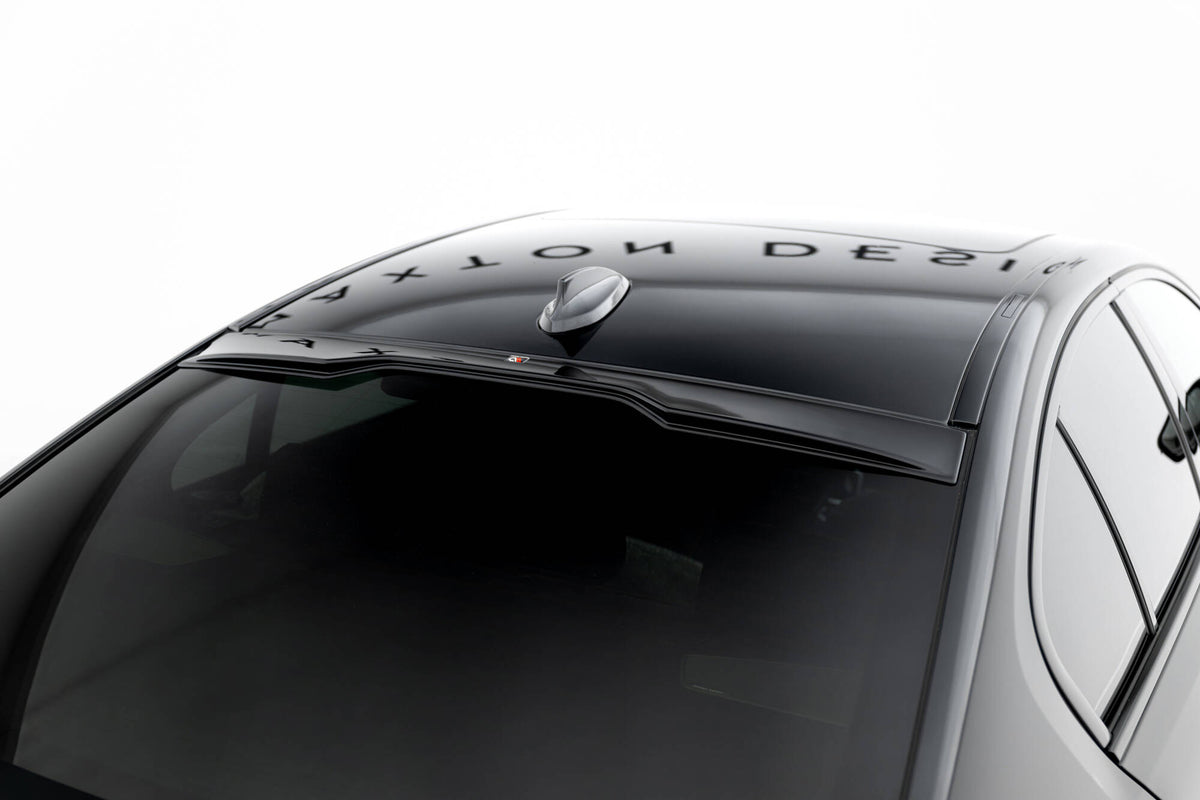 Spoiler BMW M550I / 5 M-Pakke Sedan G30 i matt svart finish, nærbilde av overflaten