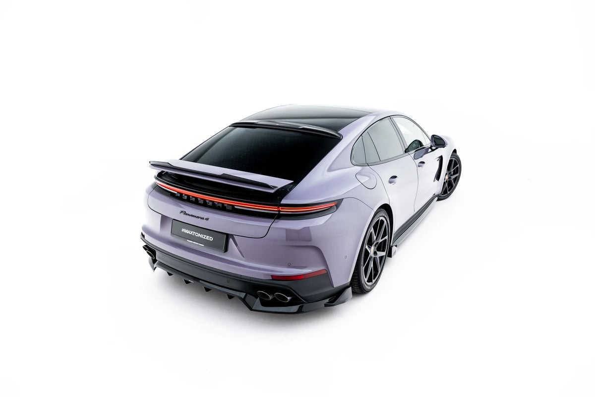 Nærbilde av Maxton Design bakrutespoiler for Porsche Panamera 972
