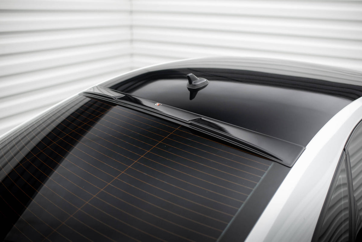 Bakrutespoiler for VW Passat GT B8 Facelift USA sett ovenfra i strukturert svart