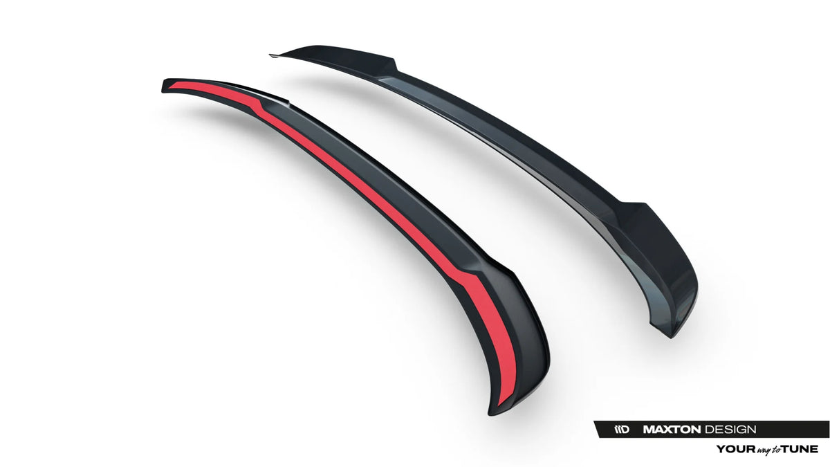Detaljbilde av spoiler cap med 3M-tape til Alfa Romeo Junior Mk1