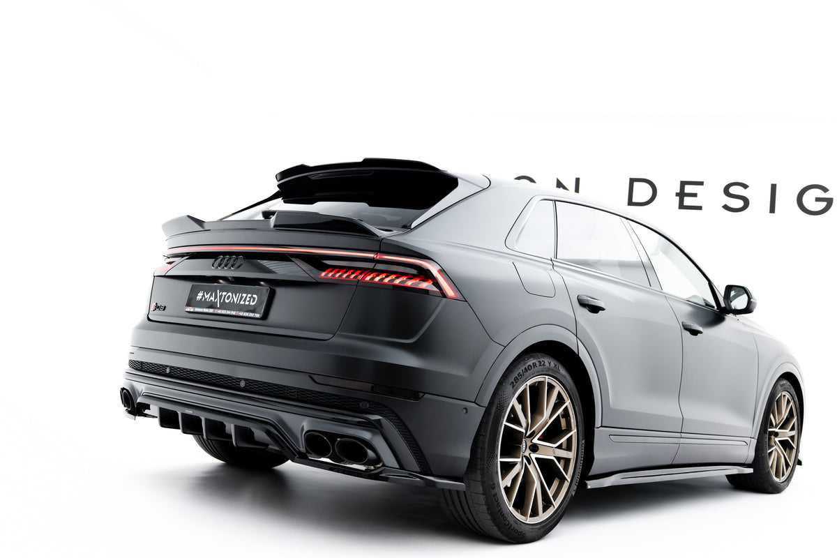 Spoiler Cap til Audi Q8/SQ8 sett ovenfra med sømløs overgang