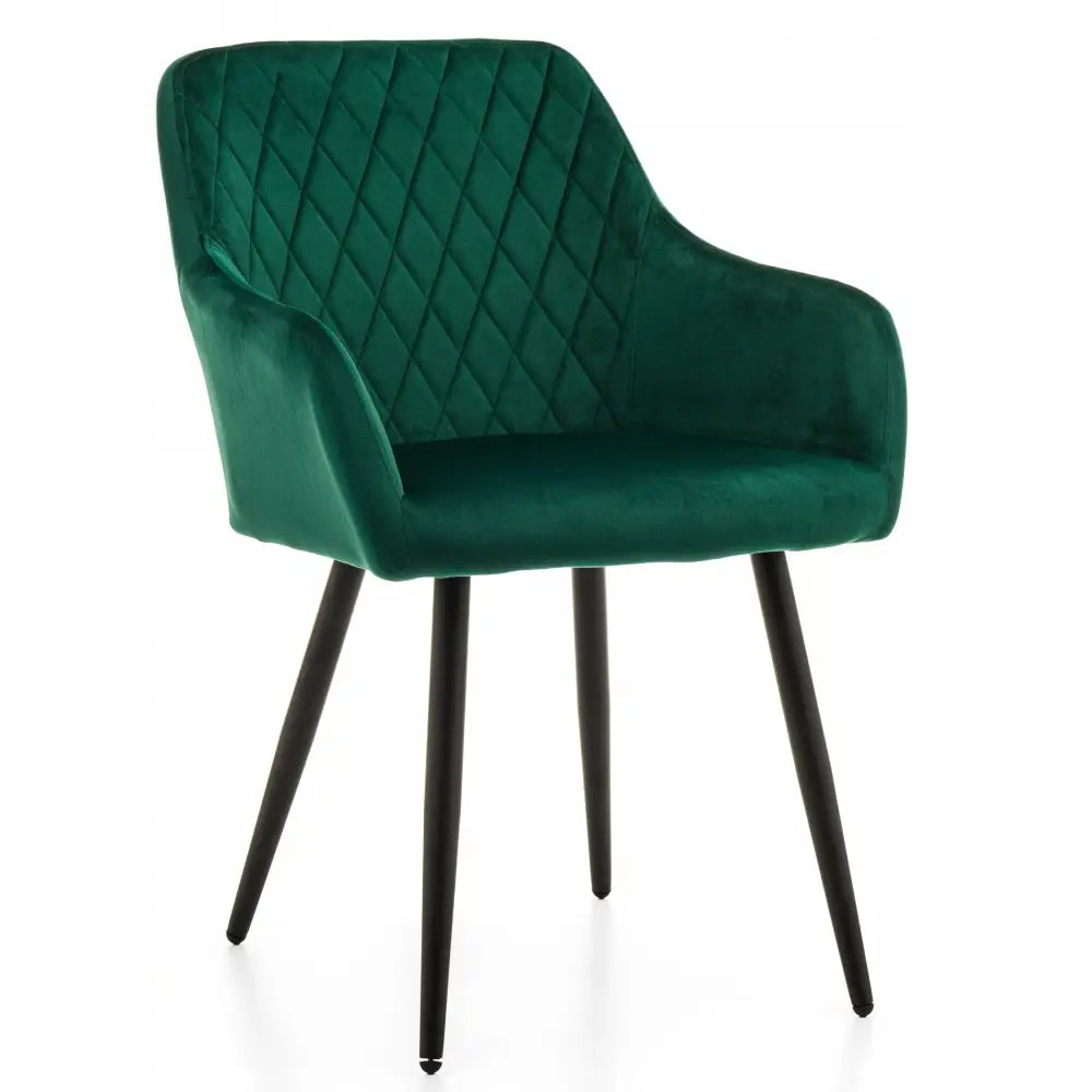 Polstret Todi-stol i Fløyel Quiltet For Stue Og Spisestue Glamour. - 1